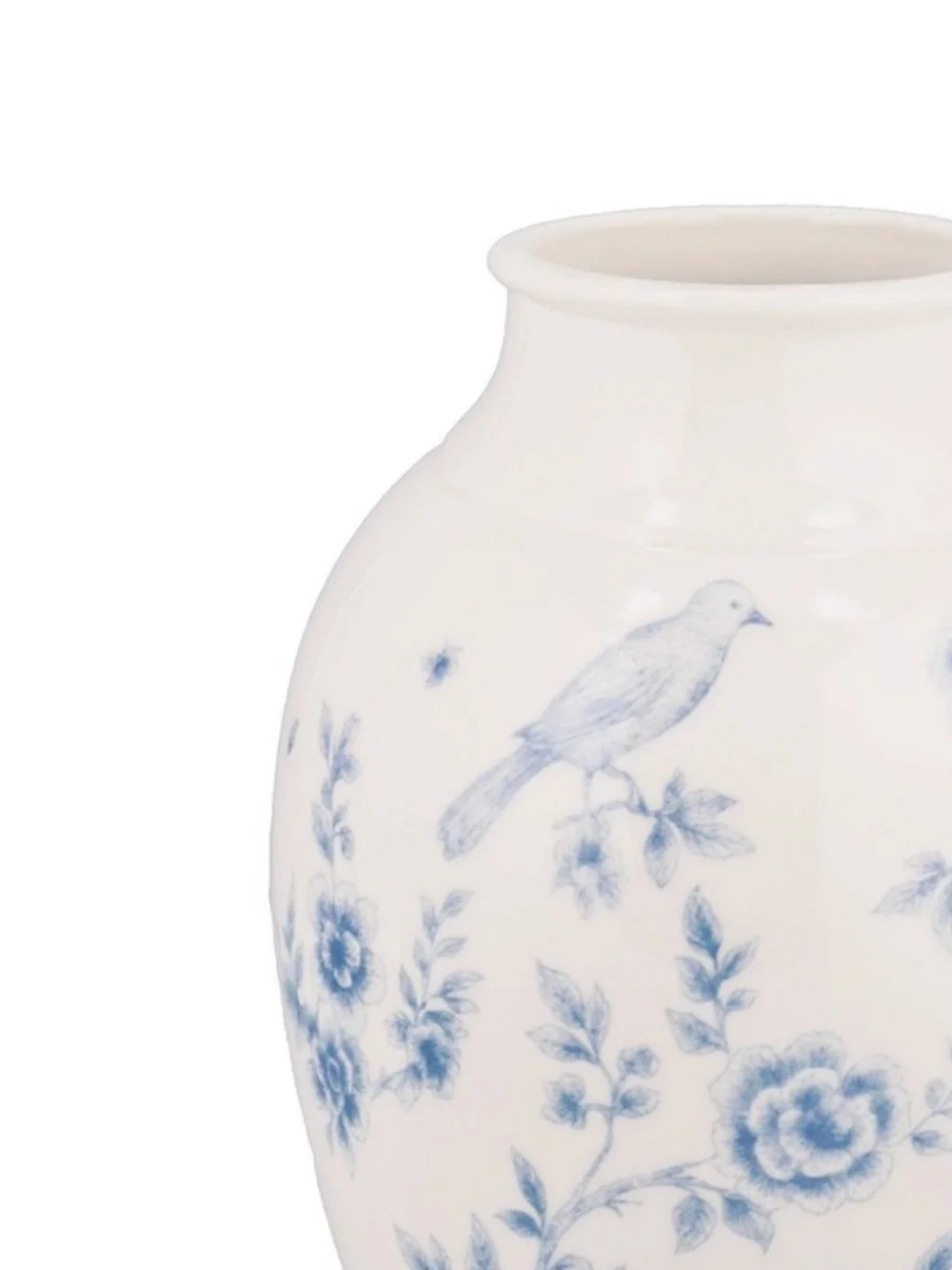 Brand new- Target Vintage Style Blue Bird Floral Print Vase Home Decor